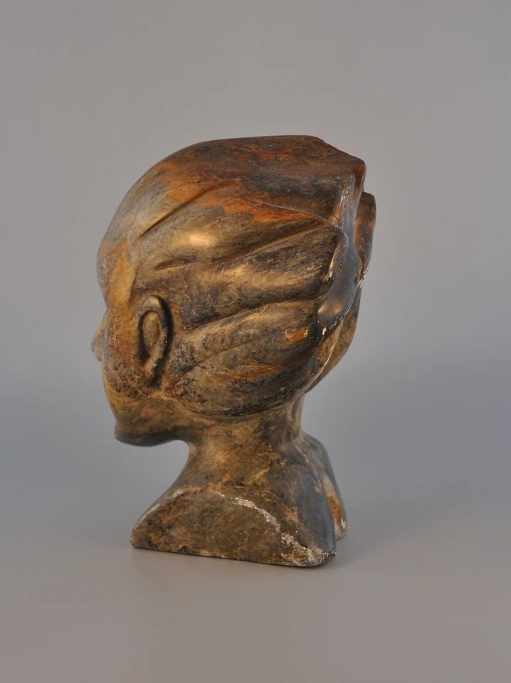 VINTAGE ALASKAN CARVING NORTHWEST COAST - BUST - 9 3/4" TALL (1 of 2)