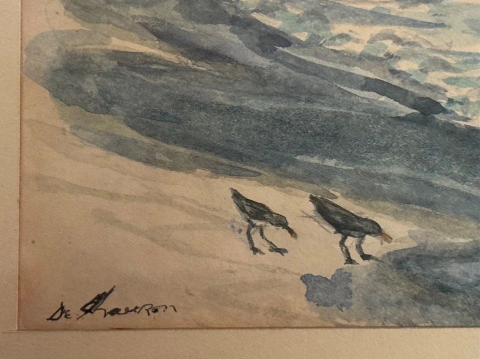 VINTAGE CALIFORNIA ARTIST DEANNA DE CHAURON SEA SCAPE (1 of 2)