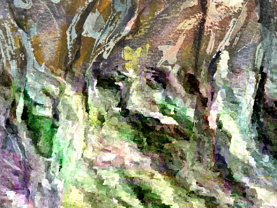 VINTAGE IMPRESSIONIST LANDSCAPE WATERCOLOR PAINTING - PHYLLIS MILLER: VINTAGE LANDSCAPE WATERCOLOR PAINTING SIGNED MILLER WaterColor With frame 12 x 12 good Condition ..Signed Miller