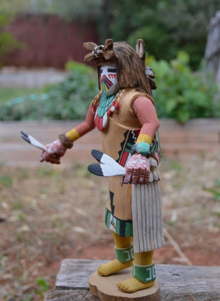 VINTAGE HOPI KACHINA - SIGNED - 10 3/4" TALL (1 of 2)