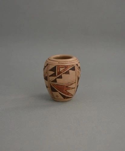 FERN LALO - MINIATURE HOPI POT - POLYCHROME VASE - 2 3/4" TALL (1 of 2)