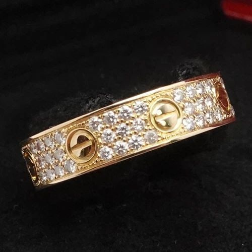 CARTIER LOVE 18K YELLOW GOLD DIAMOND WEDDING BAND RING SIZE 53 US 6.25 BOX PAPER (1 of 2)