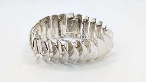 GEORG JENSEN 169 STERLING SILVER DISC BRACELET - 6.5" LONG - 116.9 GRAMS (1 of 1)