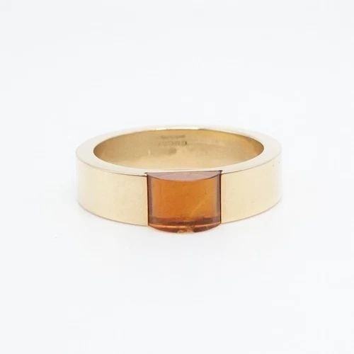 AUTHENTIC GUCCI 18K YELLOW GOLD CITRINE 5MM BAND RING - SIZE 7: AUTHENTIC GUCCI 18K YELLOW GOLD CITRINE 5MM BAND RING - SIZE 7 Authentic Gucci 18K Yellow Gold Citrine 5mm Band Ring Size - 7 Band Width - 5mm Gemstone - 5mm x 6.5mm Depth - 2mm Thick Total Weight - 8