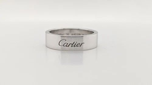 C DE CARTIER PLATINUM WEDDING BAND 5MM - SIZE 50 - US SIZE 5.25 - BOX & PAPERS (1 of 2)