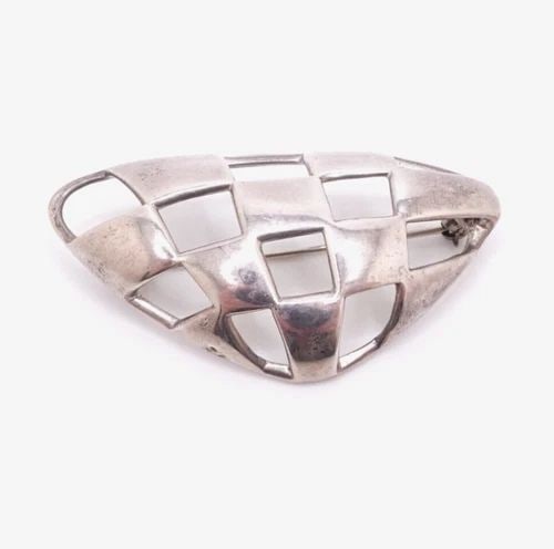 1987 ANGELA CUMMINGS STERLING SILVER FREEFORM BROOCH (1 of 2)