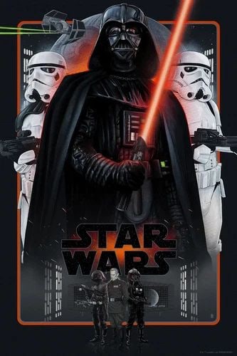 STAR WARS VANCE KELLY “GALACTIC EMPIRE?? 3D LENTICULAR PLEX LIMITED EDITION /50 (1 of 2)