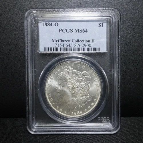 1884 O MORGAN SILVER DOLLAR PCGS MS64 MCCLAREN COLLECTION II: 1884 O MORGAN SILVER DOLLAR PCGS MS64 MCCLAREN COLLECTION II 1884-O Morgan Silver Dollar McClaren Collection II PCGS Certified - MS64 Excellent & Well-Kept