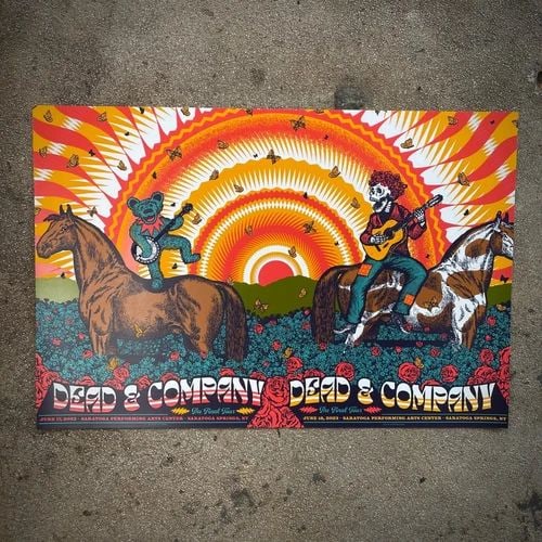 DEAD & COMPANY SPAC 2023 UNCUT SET SARATOGA SPRINGS NY POSTER EDITION OF 60 (1 of 2)