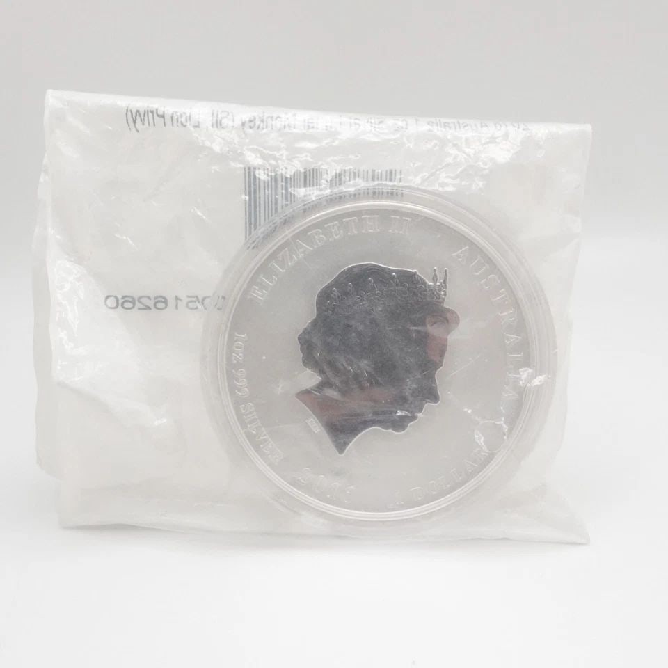 2016 AUSTRALIA LUNAR YEAR OF THE MONKEY SILVER $1 DOLLAR COIN - SEALED #Q2 (1 of 1)