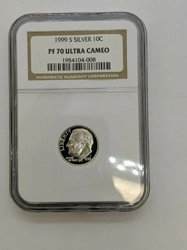 1999-S SILVER ROOSEVELT DIME 10C NGC PF 70 ULTRA CAMEO (1 of 2)