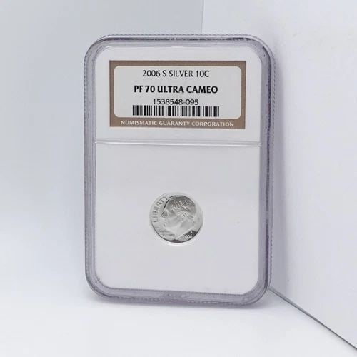 2006 S ROOSEVELT SILVER 10C DIME COIN NGC PF 70 ULTRA CAMEO (1 of 2)