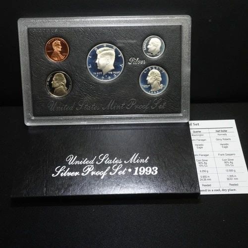 1993 S U.S MINT SILVER PROOF SET OGP COA (1 of 2)