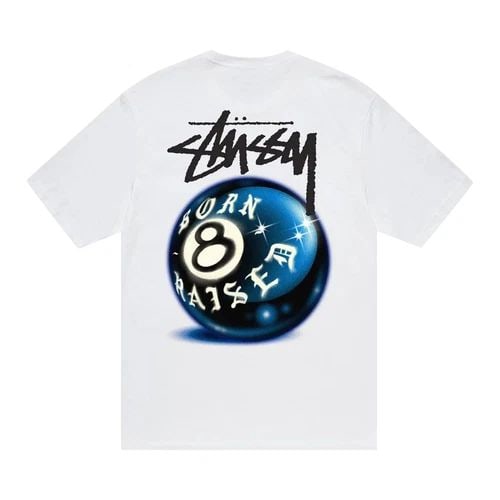 STUSSY BORN X RAISED 8 BALL TEE SIZE - S - BRAND NEW W/TAGS & RECEIPT (1 of 2)