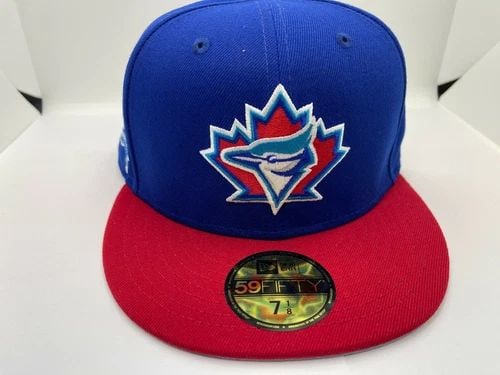 NEW ERA 59FIFTY TORONTO BLUE JAYS 25TH ANNIVERSARY PATCH HAT - 7 1/8 - HAT CLUB: NEW ERA 59FIFTY TORONTO BLUE JAYS 25TH ANNIVERSARY PATCH HAT - 7 1/8 - HAT CLUB New Era 59Fifty Toronto Blue Jays 25th Anniversary Patch Hat Size - 7 1/8 HAT CLUB Exclusive Brand New