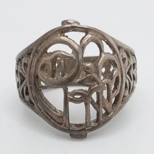 STERLING SILVER CLEAR CUBIC ZIRCONIA ACCENT FILIGREE RING 9 (1 of 2)