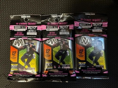 2021 PANINI MOSAIC FOOTBALL CARDS CELLO FAT PACK. 15 CARDS LOT OF 3 - NEW (1 of 1)