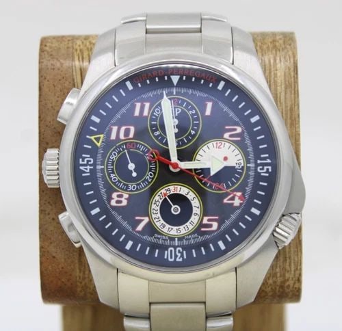 GIRARD PERREGAUX R&D 01 43MM BLACK CHONO DIAL AUTOMATIC LEFT HANDED WATCH 49930 (1 of 2)