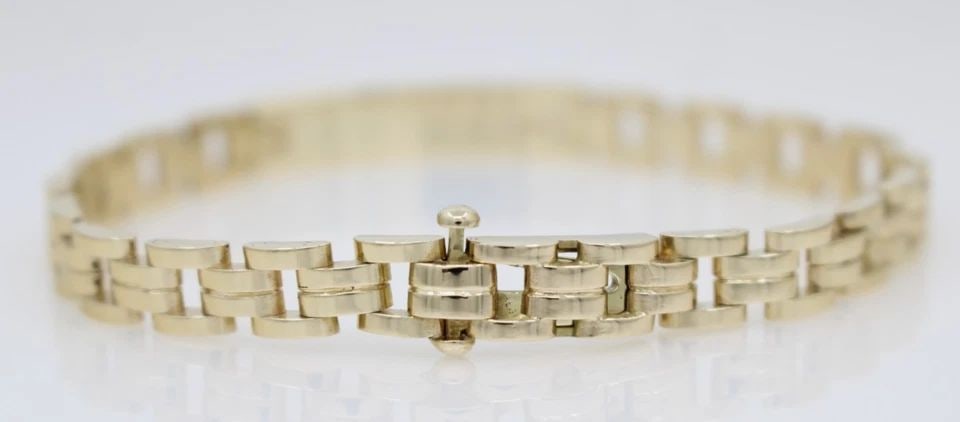 TIFFANY & CO 14K YELLOW GOLD 6MM ID CHAIN BRACELET 7" - 21G (1 of 1)