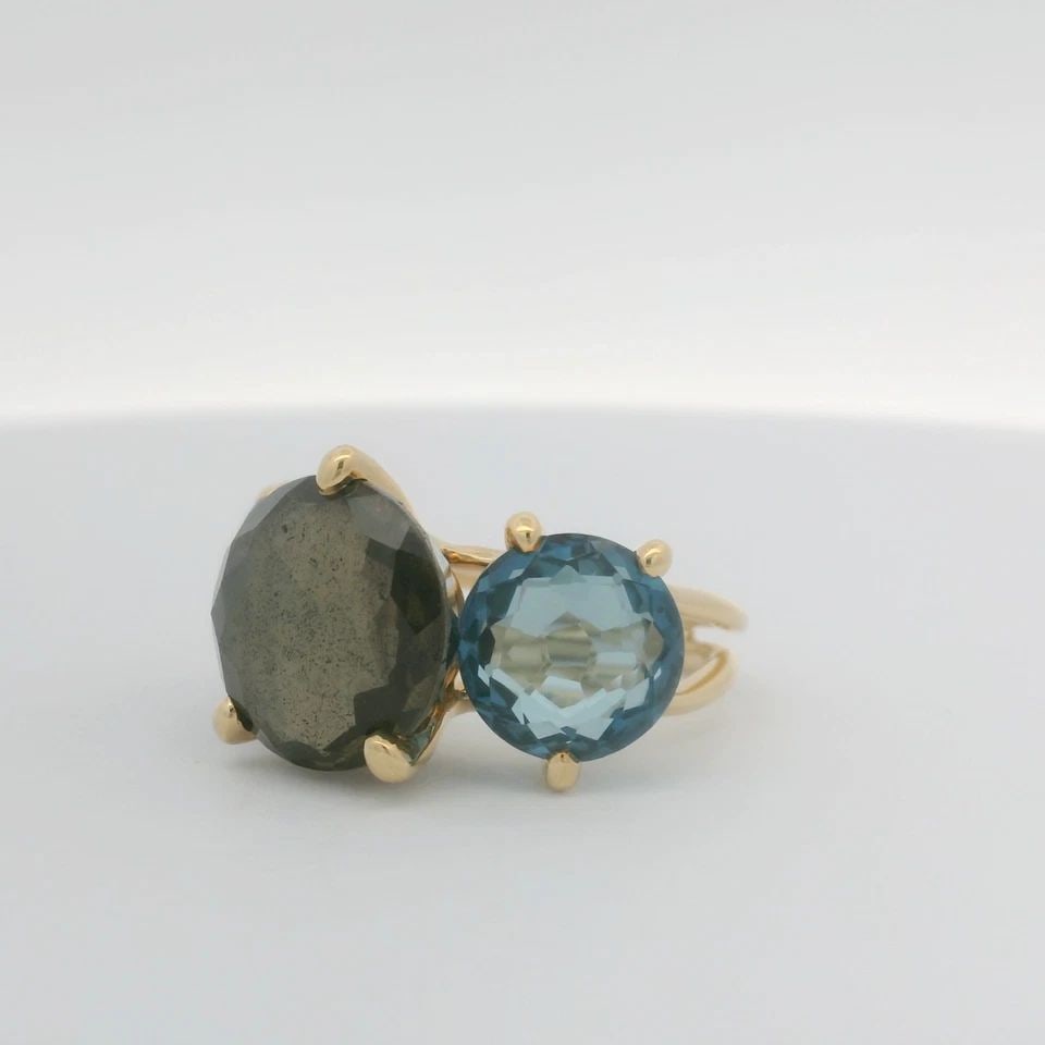 IPPOLITA 18K YELLOW GOLD MULTI STONE ROCK CANDY GELATO COCKTAIL RING SIZE 7 (1 of 1)