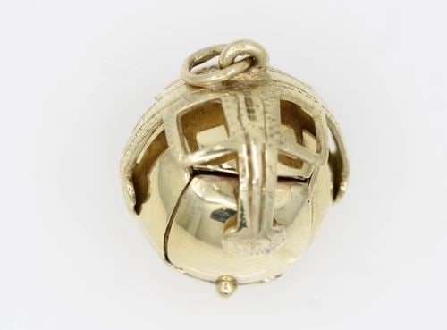 VINTAGE 9K YELLOW GOLD MASONIC ORB FOB FOLD OUT CROSS PENDANT CHARM 13GR (1 of 2)