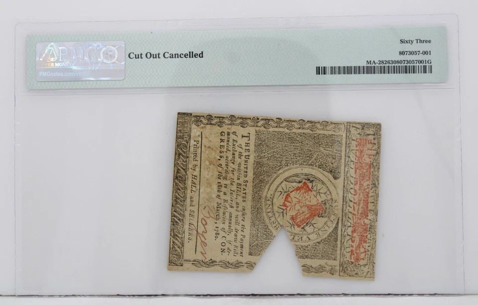 $5 MAY 5 1780 MASSACHUSETTS COLONIAL NOTE PMG 63 CHOICE UNCIRCULATED 11TH BEST! (1 of 1)