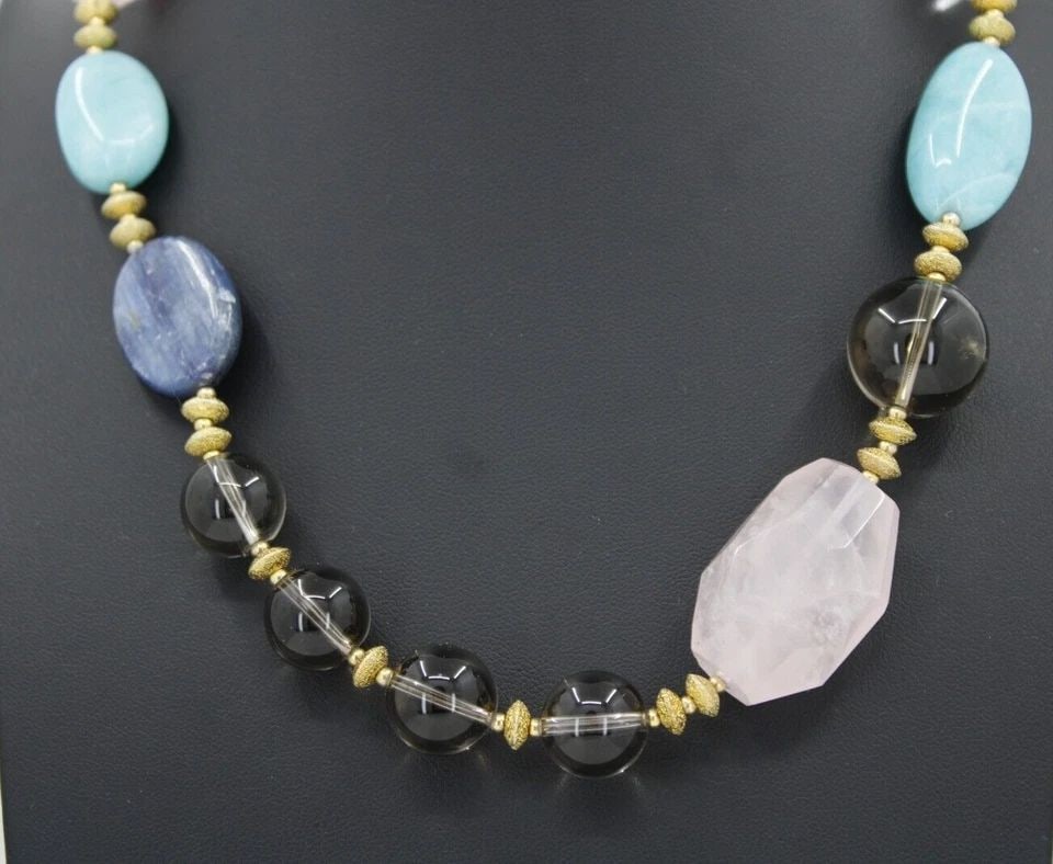 GEMS EN VOGUE MICHAEL VALITUTTI STERLING TURQUOISE GEMSTONE BEADED 18" NECKLACE (1 of 1)