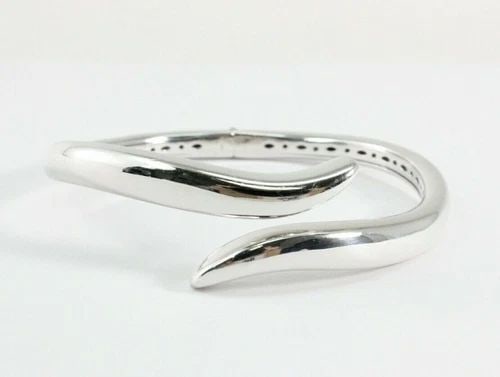 950 STERLING SILVER MILANO ITALY HINGED CUFF 7" BRACELET 32.8 GRAMS (1 of 1)