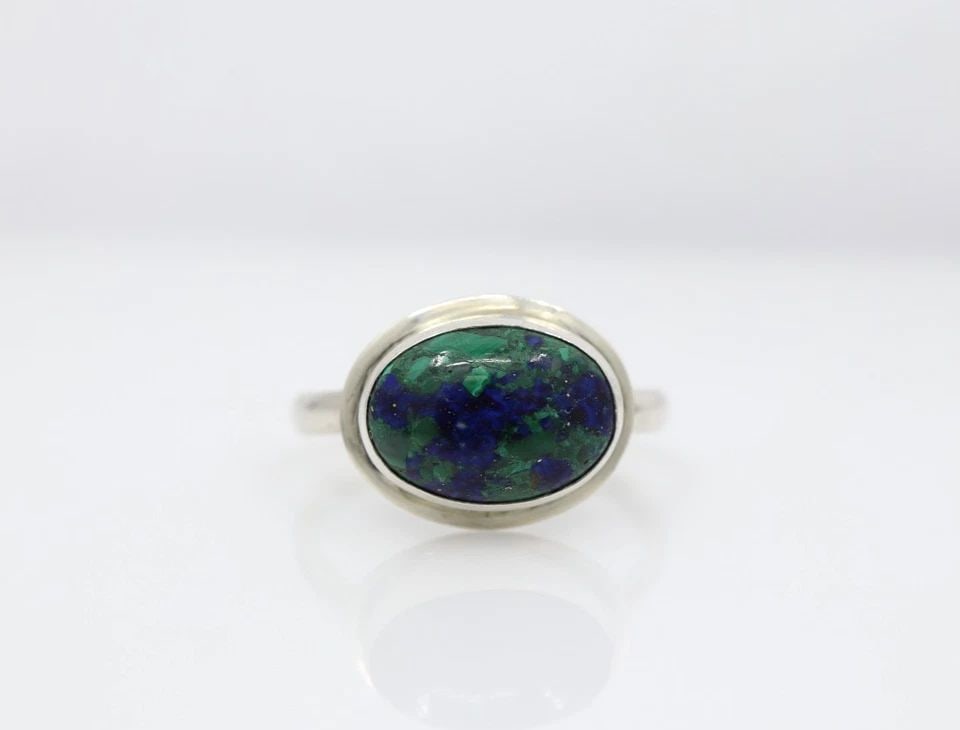 BENJAMIN JAMES STERLING SILVER AZURITE MALACHITE RING SIZE 10.5 (1 of 1)