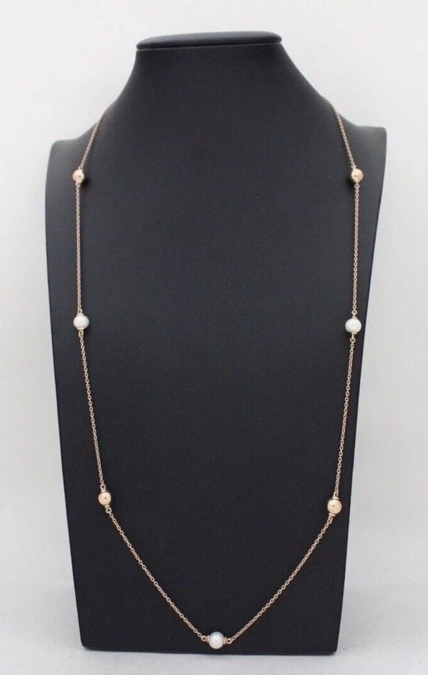 AUTHENTIC PANDORA MET ALE ROSE™ CONTEMPORARY PEARL NECKLACE 32", #387550P-80 (1 of 1)