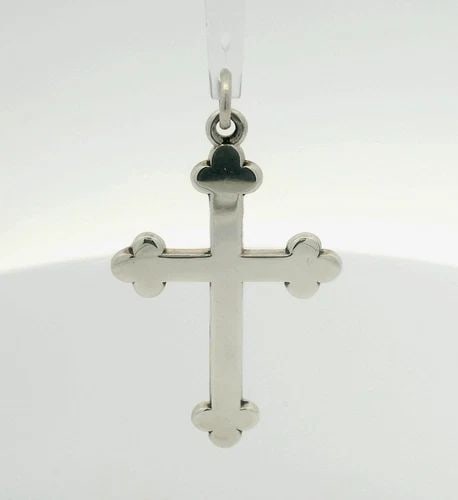 RETIRED JAMES AVERY STERLING SILVER BOTONEE 1.75" CROSS PENDANT: RETIRED JAMES AVERY STERLING SILVER BOTONEE 1.75" CROSS PENDANT Description Retired James Avery Sterling Silver Botonee 1.75" Cross Pendant Item is in good condition. May show signs of wear and/or tea