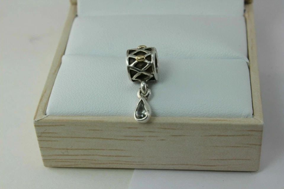 AUTHENTIC PANDORA WORLD HEALTH STERLING SILVER 14K BEAD CHARM DANGLE 790472 (1 of 1)