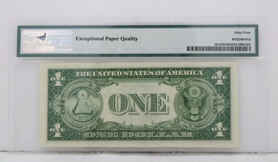 $1 1935D SILVER CERTIFICATE 64 EPQ CHOICE UNCIRCULATED Z12266127F PP C BP 4921: $1 1935D SILVER CERTIFICATE 64 EPQ CHOICE UNCIRCULATED Z12266127F PP C BP 4921 Description $1 1935D Silver Certificate Note FR#1613W Wide ZF Block PMG 64 EBQ Choice Uncirculated The responsibility and