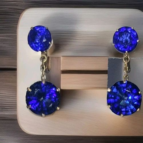 10K ANTIQUE VICTORIAN ROSE GOLD 12.75CT.LAB GROWN SAPPHIRE EARRINGS SCREW BACK: 10K ANTIQUE VICTORIAN ROSE GOLD 12.75CT.BLUE ROUND SAPPHIRE EARRINGS SCREW BACK Presenting a pair of Gorgeous Antique Victorian blue Sapphire Halo rose Gold Earring. Circ 1900's Top two centers blue s
