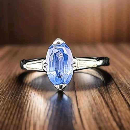 PLATINUM VINTAGE ENGAGEMENT RING 1.95CT. NATURAL BLUE SAPPHIRE OVAL SHAPE: PLATINUM VINTAGE ENGAGEMENT RING 1.95CT. NATURAL BLUE SAPPHIRE OVAL SHAPE GORGEOUS Platinum Vintage engagement ring natural blue sapphire ring circ 1940's center Sapphire weight 1.95ct. size 10.2x5.6m