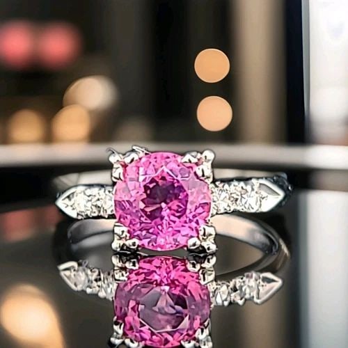 VINTAGE PLATINUM ENGAGEMENT RING 1.28CT. NATURAL PINK TOURMALINE ROUND CUT 1930: VINTAGE PLATINUM ENGAGEMENT RING 1.28CT. NATURAL PINK TOURMALINE ROUND CUT 1930 Gorgeous Vintage Platinum engagement ring with natural pink tourmaline in a round shape, weight 1.28ct. size 7mm very ni