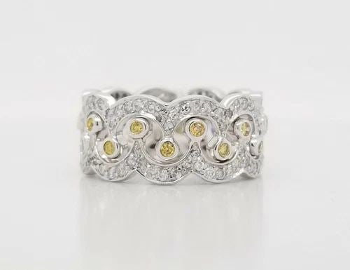 18K WHITE GOLD RING 1.12CT NATURAL DIAMOND SI1 (1 of 2)
