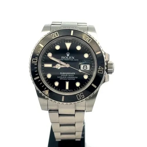 ROLEX OYXTER SUBMARINER WATCH BLACK DIAL DATE 40MM STEEL #116610 (1 of 2)