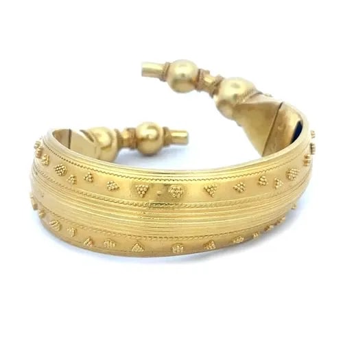 ILIAS LALAOUNIS GOLD BRACELET 22K YELLOW ETRUSCAN BYPASS WIDE TWIST BAND (1 of 2)