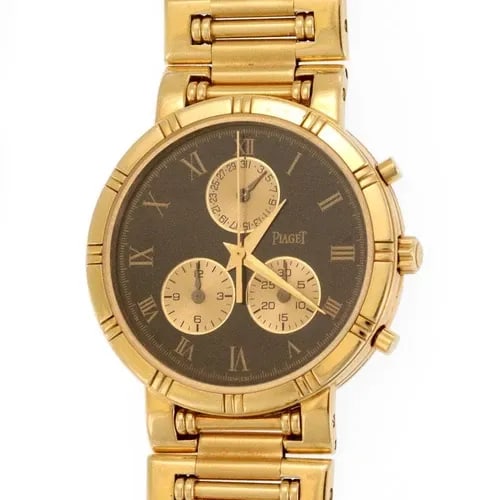 PIAGET HAUTE COMPLICATION 18K YELLOW GOLD CHRONOGRAPH MEN'S WATCH #14023 (1 of 2)