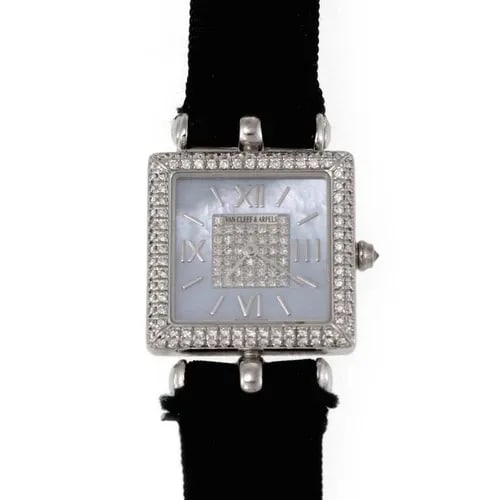 VAN CLEEF & ARPELS CLASSIQUE DIAMOND BEZEL & DIAL 18K WHITE GOLD LADIES WATCH (1 of 2)