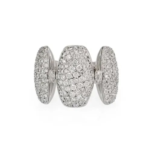 DE GRISOGONO ZUCCHERO RING DIAMOND 18K GOLD FLEXIBLE WHITE GOLD (1 of 2)