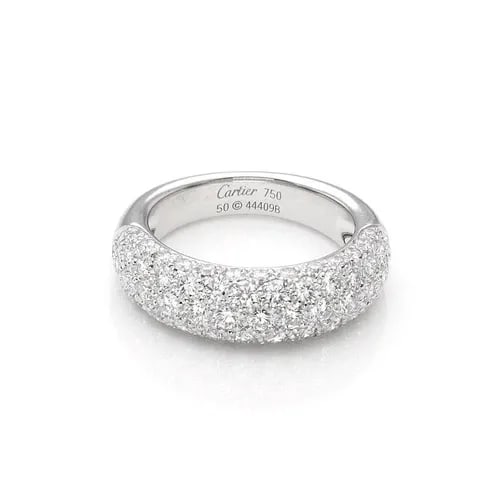 ETINCELLE DE CARTIER DIAMOND 18K GOLD BAND RING SIZE 50 PAPER RET $10,500: ETINCELLE DE CARTIER DIAMOND 18K GOLD BAND RING SIZE 50 PAPER RET $10,500 Etincelle de Cartier Diamond 18k Gold Band Ring Size 50 Paper Ret $10,500 Description This gorgeous authentic and elite band i