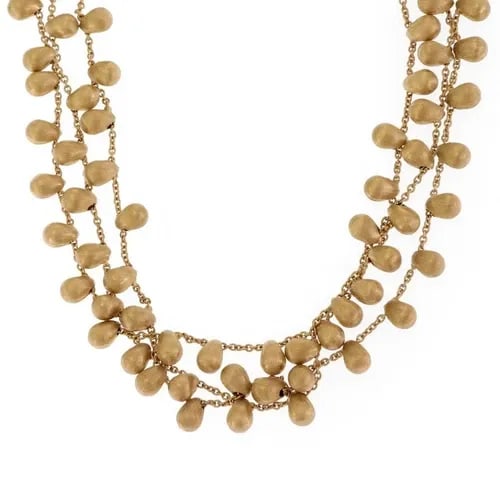 MARCO BICEGO SIVIGLIA 18K YELLOW GOLD BEADED TRIPLE STRAND NECKLACE (1 of 2)