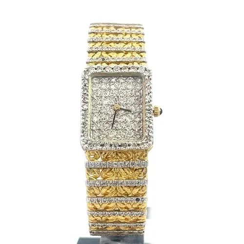 LUCIAN PICCARD WATCH DIAMOND GOLD LADIES WOMEN'S 18K SOLID GOLD (1 of 2)