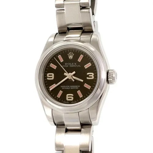 ROLEX OYSTER CHRONOMETER STAINLESS STEEL AUTOMATIC LADIES WATCH #176200 (1 of 2)