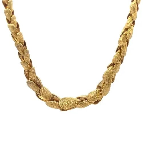 DIAMOND SEAHORSE CLAM SHELL NECKLACE 18K YELLOW GOLD MARINE LIFE LINKS (1 of 2)