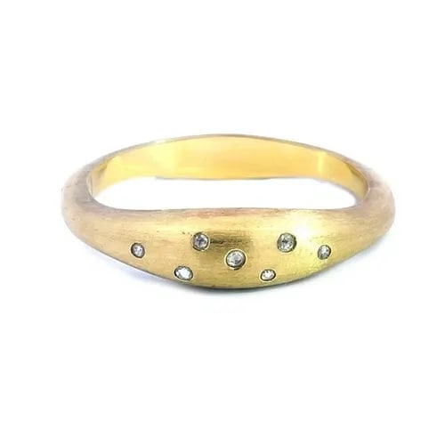 MARCO BICEGO DIAMOND GOLD BRACELET 18K YELLOW HINGED DOME BANGLE (1 of 2)