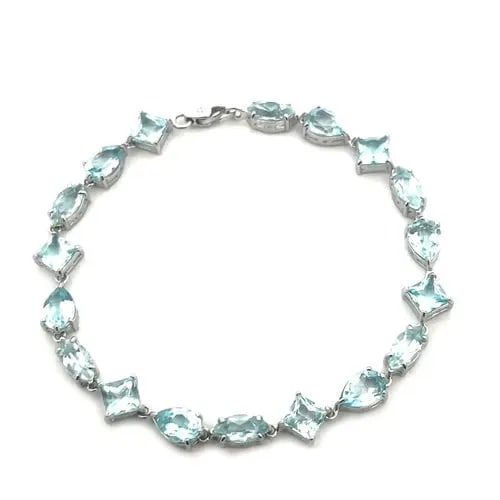 H. STERN AQUAMARINE GOLD BRACELET 18K WHITE ASSORTED SHAPE LINKS: H. STERN AQUAMARINE GOLD BRACELET 18K WHITE ASSORTED SHAPE LINKS Not Found