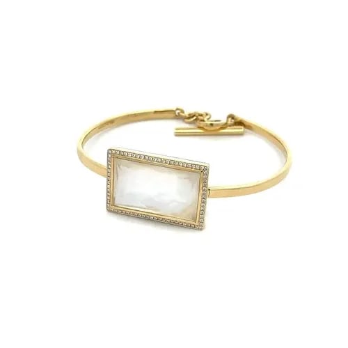 IPPOLITA 18K DIAMOND MOTHER OF PEARL GOLD ROCK CANDY TOGGLE BRACELET (1 of 2)